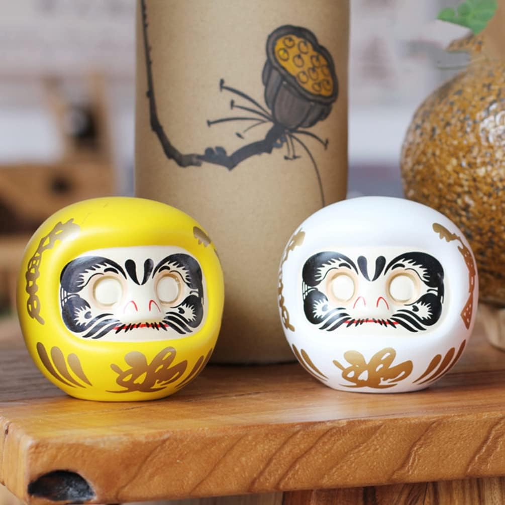 Daruma Doll Piggy Bank - Yellow