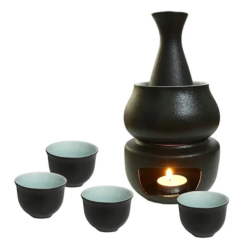 Ceramic Sake Set with Warmer