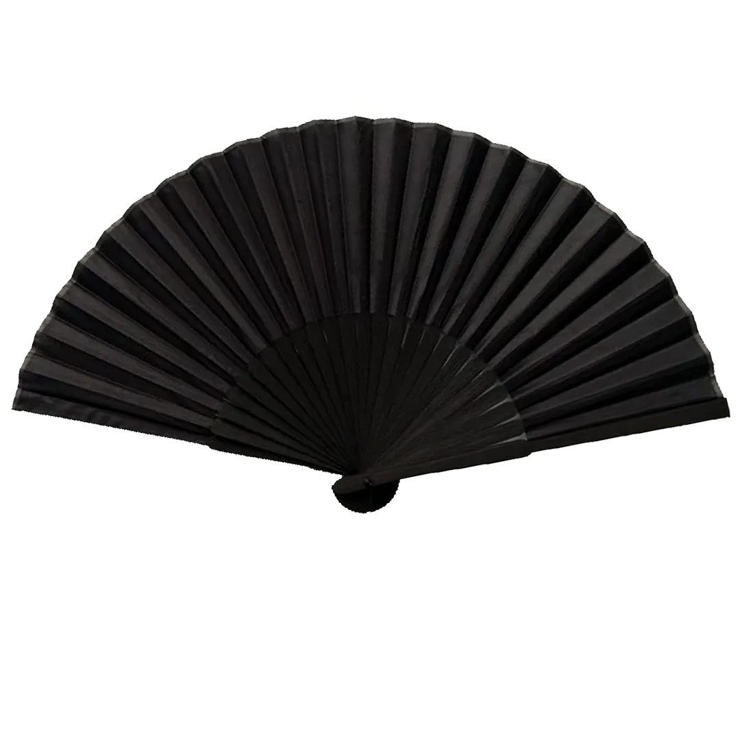Classic Black Folding Fan