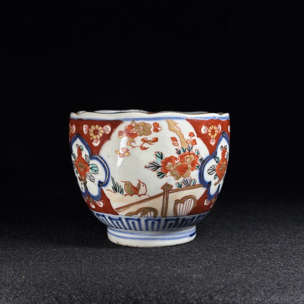 Kintsugi-Repaired Japanese Porcelain Cup